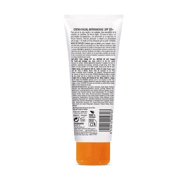 Babaria - Crème Solaire Visage SPF 50+ Anti-Taches - Rosa Mosqueta Babaria