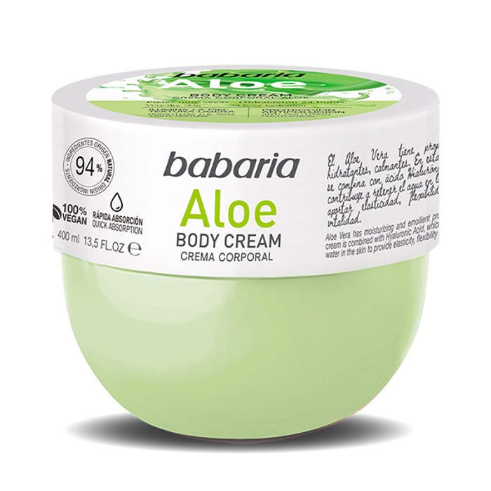 Babaria - Crème Corps Hydratante et Apaisante à l'Aloe Vera