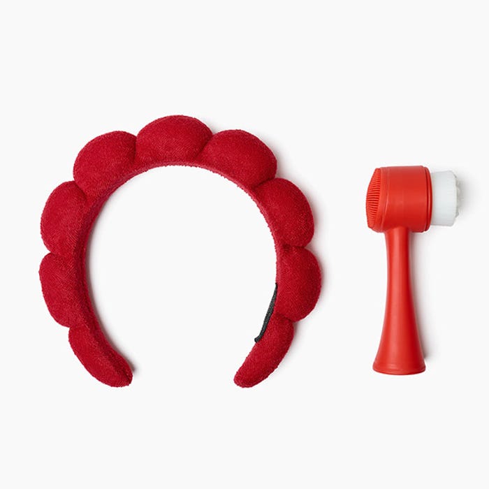 1699 - Skincare Headband + Facial Cleansing Brush