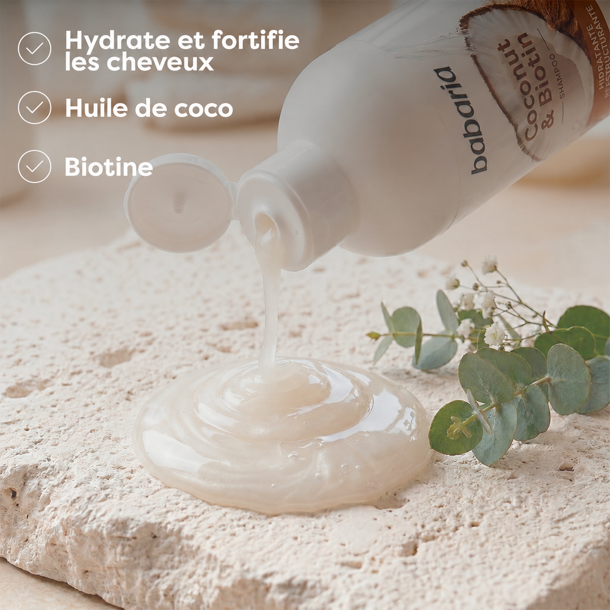 Babaria - Shampooing Coco et Biotine Hydratant et Restructurant