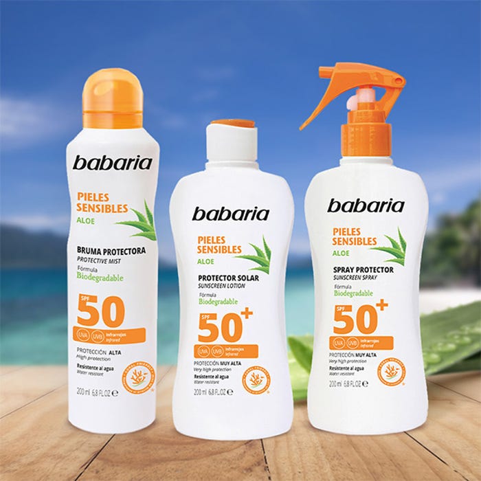 Babaria - Spray Solaire SPF 50+ Peaux Sensibles Babaria