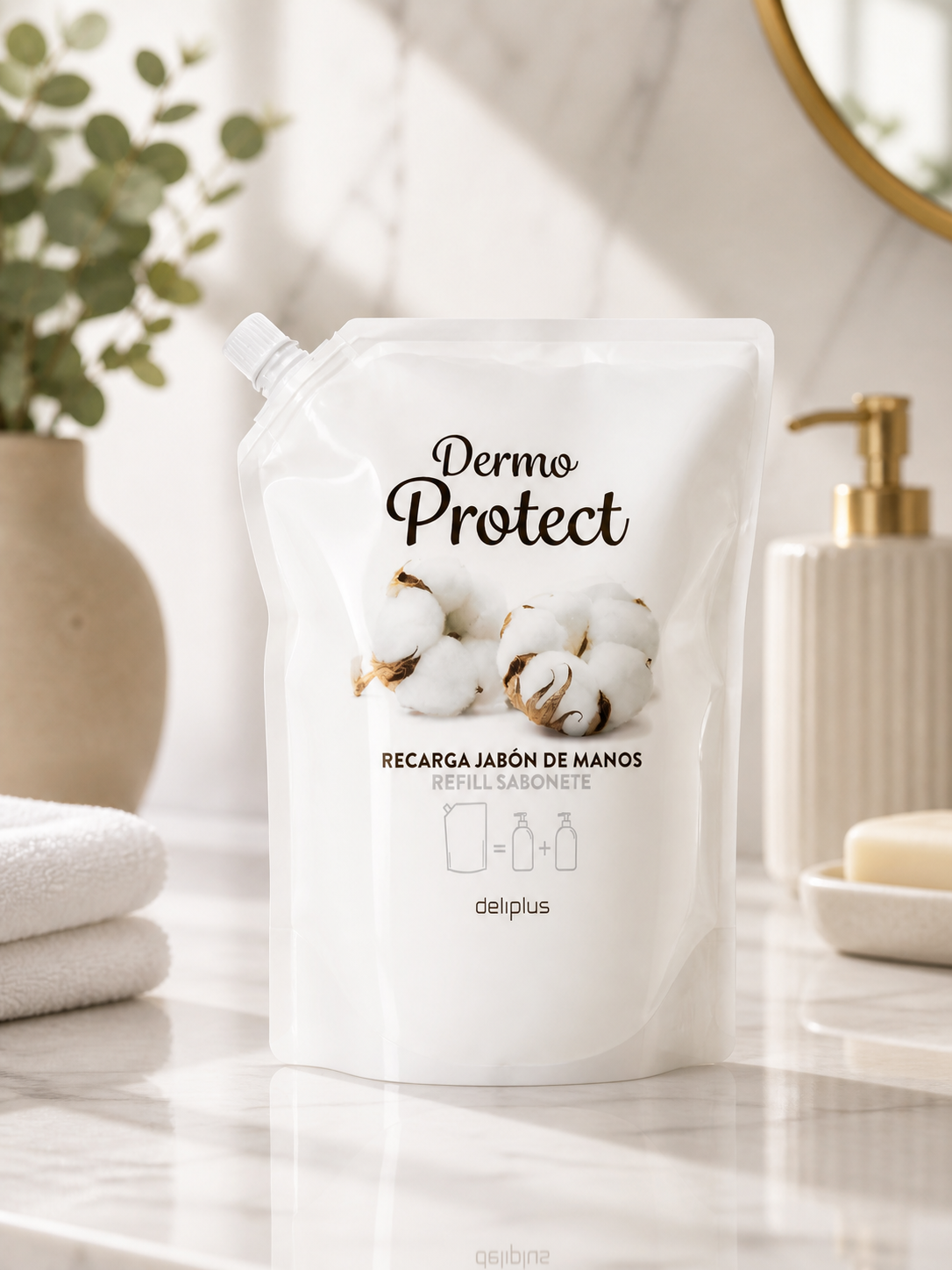 Deliplus - Recharge savon mains dermo protect 1L Espanova Store