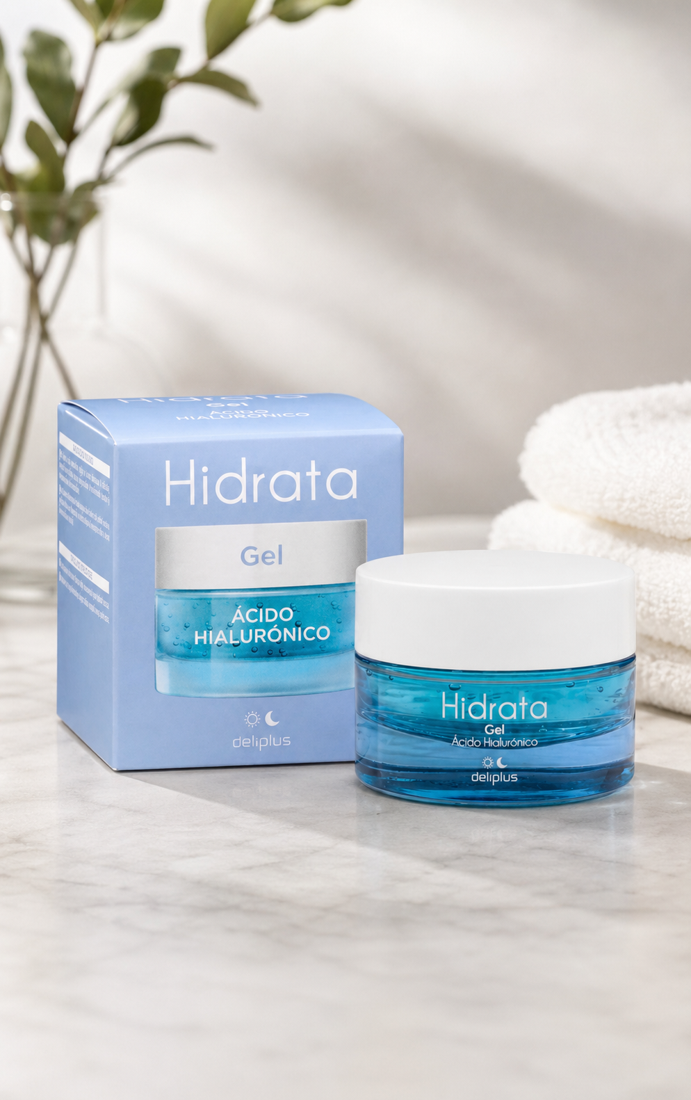 Deliplus – Gel Facial à l’Acide Hyaluronique Hydratant et Repulpant Deliplus