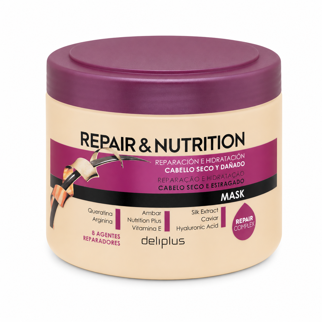 Deliplus - Routine Capillaire Repair & Nutrition - Cheveux Secs et Abîmés | 4 Produits