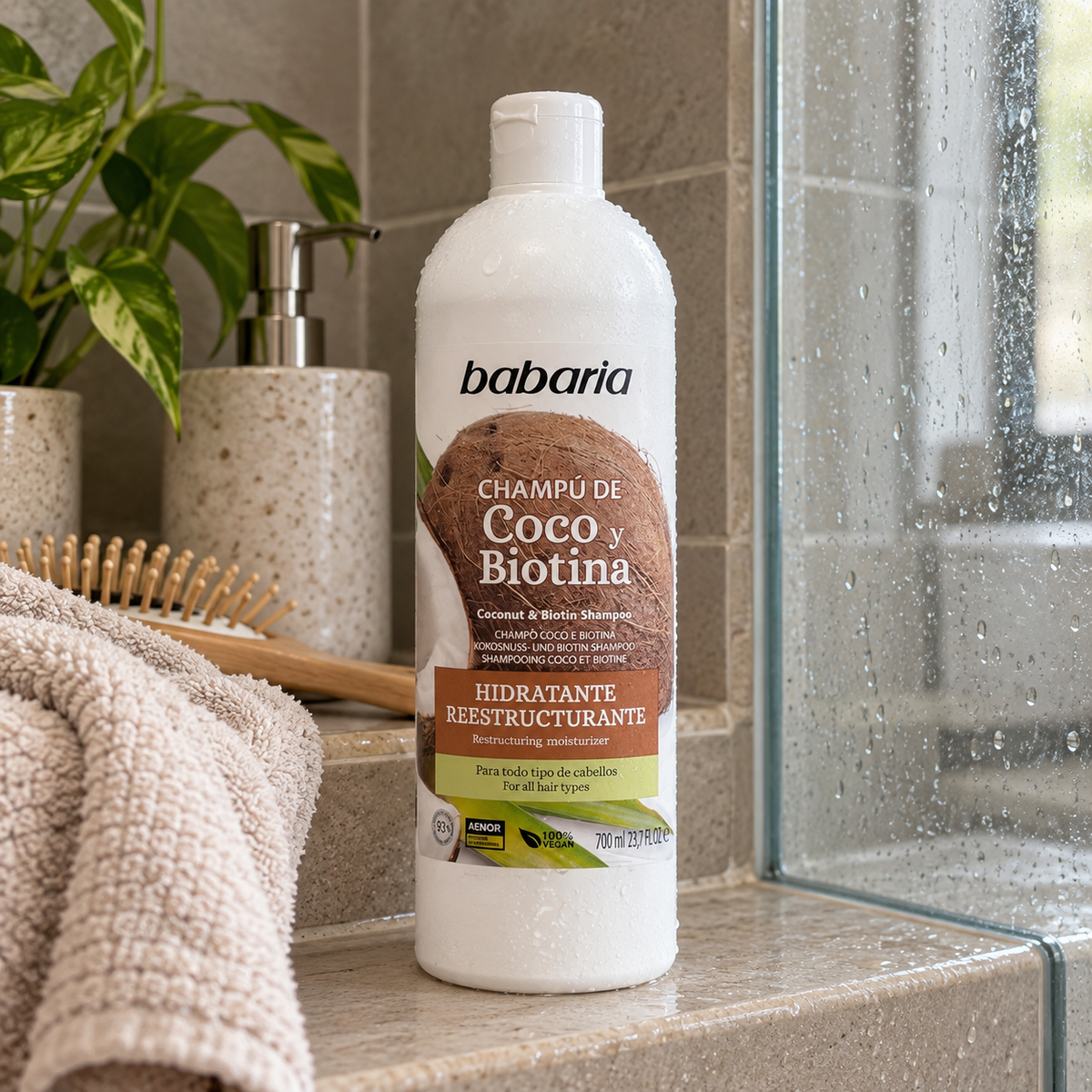 Babaria - Shampooing Coco et Biotine Hydratant et Restructurant