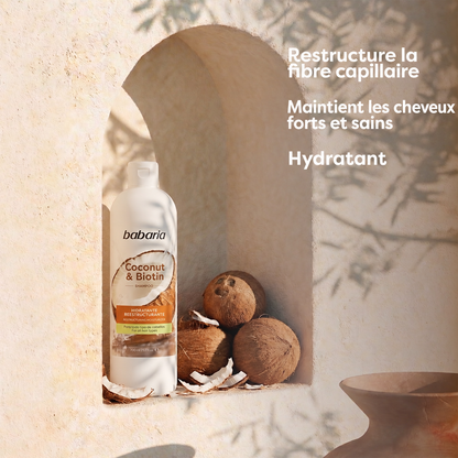 Babaria - Shampooing Coco et Biotine Hydratant et Restructurant