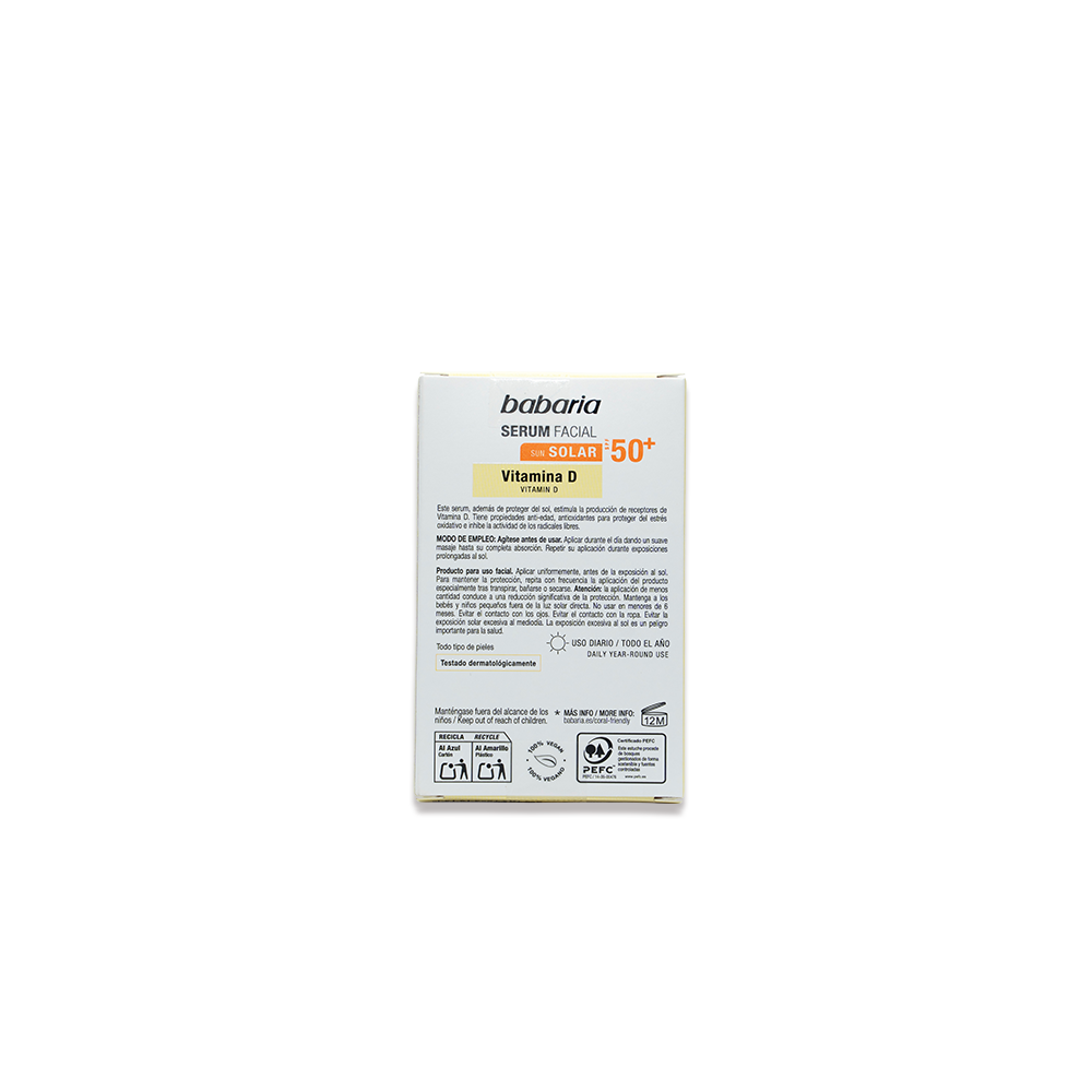Babaria - Sérum Solaire SPF 50+ Vitamine D