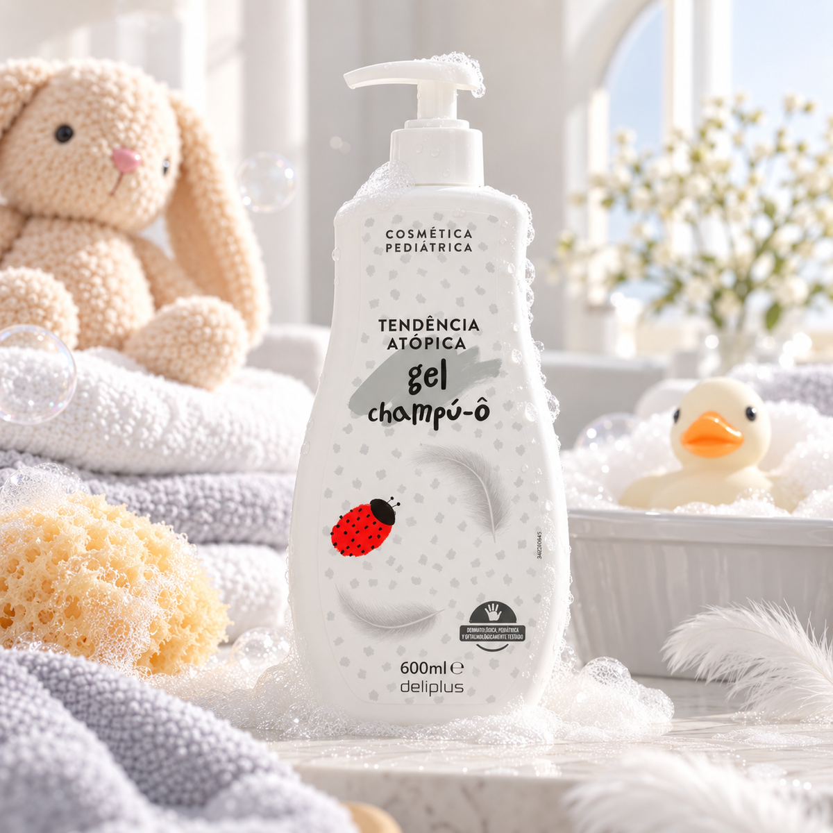 Deliplus - Gel lavant bébé corps et cheveux tendance atopique 600 ml