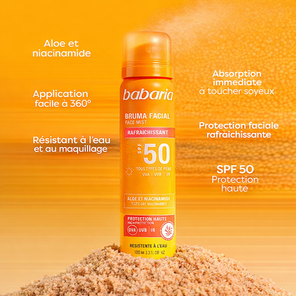 Babaria - Brume Solaire Visage SPF 50 Babaria