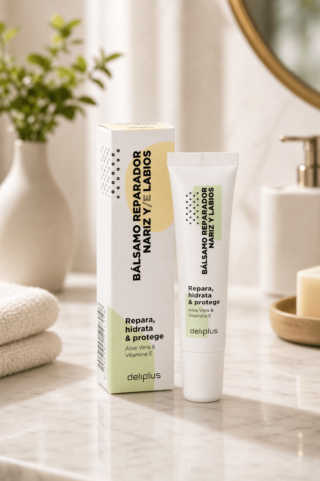 Deliplus - Baume réparateur nez et lèvres Aloe vera et Vitamine E - Espanova Store