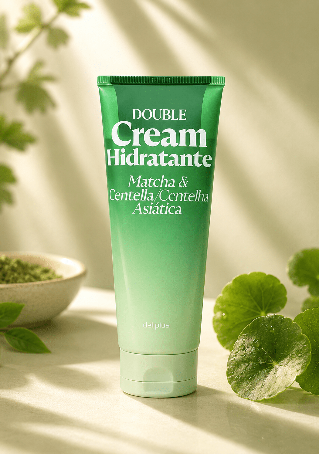 Deliplus - Double Cream Hydratante Matcha et Centella Asiatique - Espanova Store