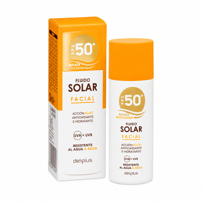 Deliplus - Fluide Solaire Visage SPF 50+ Antioxydant - Espanova Store