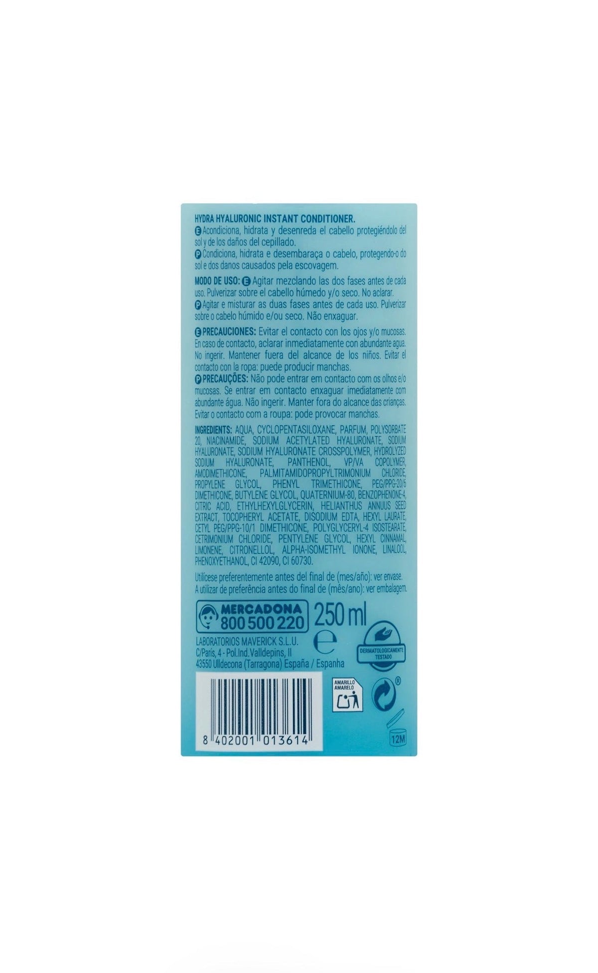 Deliplus - Spray Hydratant Sans Rinçage à l’Acide Hyaluronique - Espanova Store