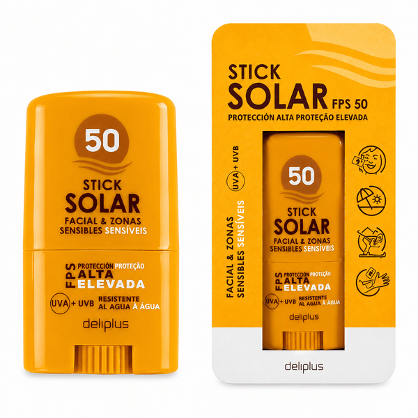 Deliplus - Stick Solaire Visage et Zones Sensibles SPF 50 - Espanova Store