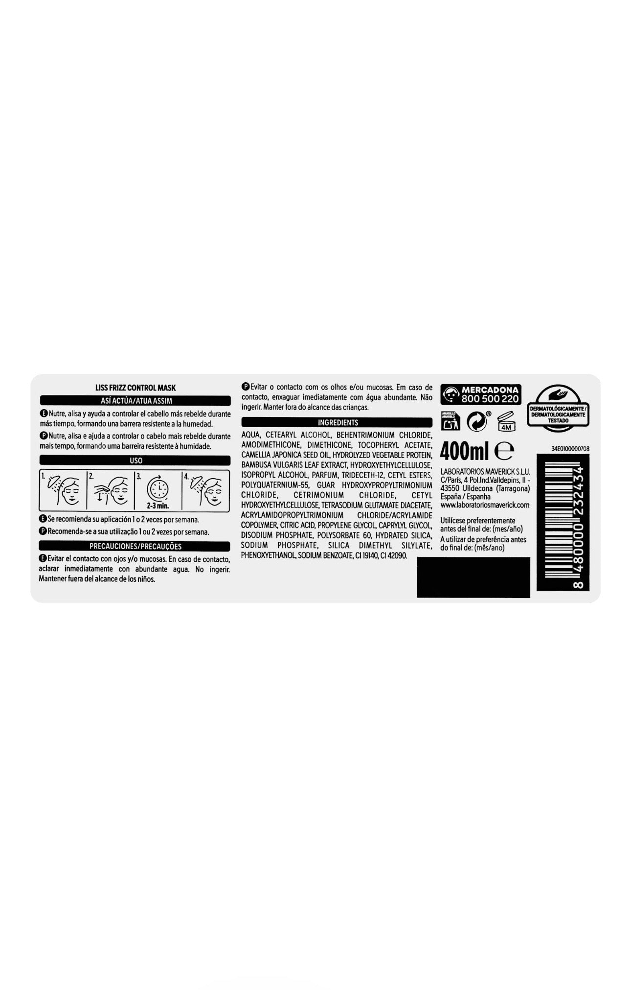 Deliplus - Anti-Frizz Smoothing Mask